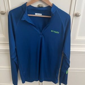 columbia blue quarter zip